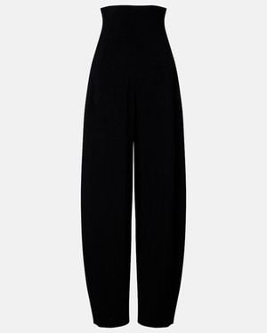 Alaïa Barrel-Leg Pants - Black
