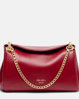 Prada Schultertasche Tumulte Small Aus Leder - Rot