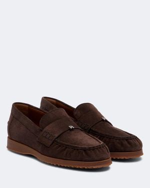 Hogan Traditional Suede Loafers - Brown