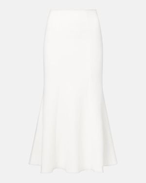 Roland Mouret Crepe Midi Skirt - White