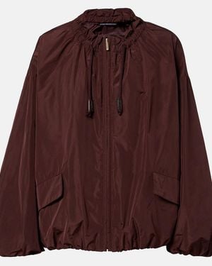 Max Mara Taffeta Bomber Jacket - Purple