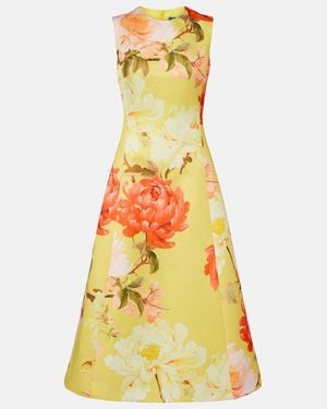 LEO LIN Vestido Midi Cleo Floral - Amarillo
