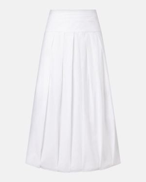 Proenza Schouler Label Nessa Cotton-Blend Midi Skirt - White