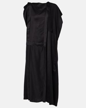 MM6 by Maison Margiela Gathered Midi Dress - Black