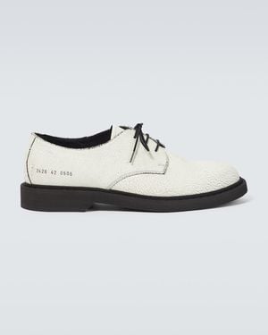 Common Projects Cracked Leather Derby Shoes - White