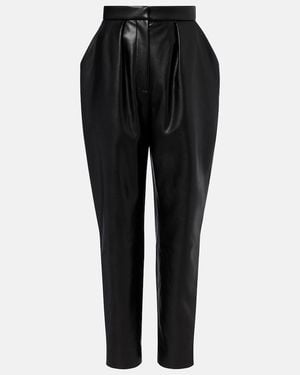 Balmain High-Rise Tapered Trousers - Black