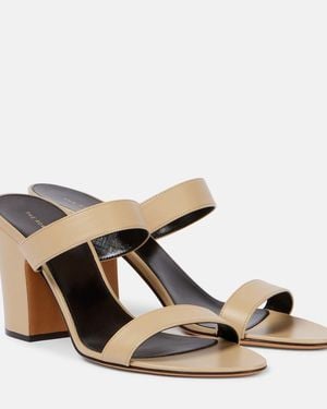 The Row Awar Leather Sandals - Gray