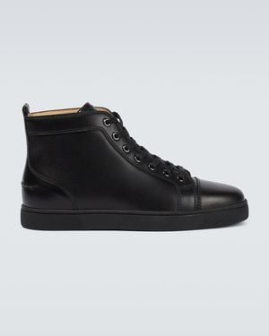 Christian Louboutin Louis Leather High-Top Trainers - Black