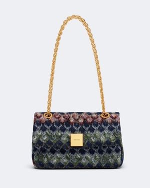 Missoni Schultertasche Dark Minibutton Small - Weiß