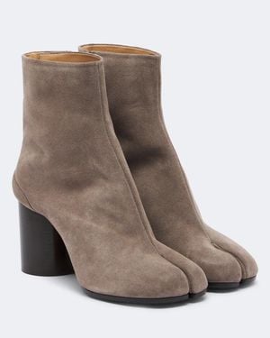 Maison Margiela Tabi Suede Ankle Boots - Brown