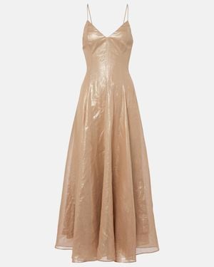 Brunello Cucinelli Monili Cotton Maxi Dress - Natural