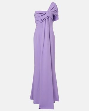 Elie Saab One-Shoulder-Robe Aus Cady - Lila