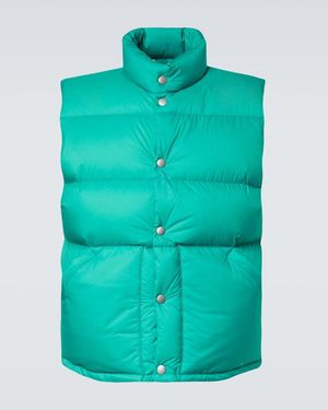 AURALEE Quilted Down Vest - Green