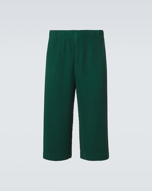 Homme Plissé Issey Miyake Monthly Colors: May Pleated Straight Trousers - Green