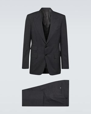 Tom Ford Shelton Super 120's Wool Suit - Black