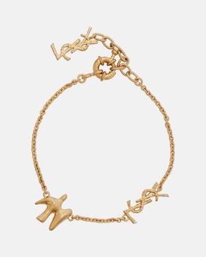 Saint Laurent Cassandre Chain Bracelet - Metallic