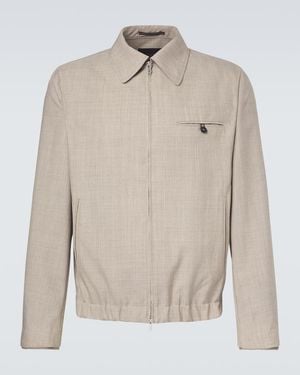 Slowear Virgin Wool Blouson Jacket - Natural