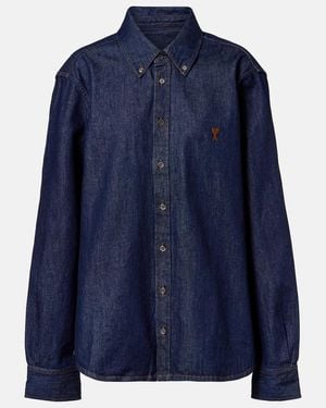Ami Paris Ami De Cour Denim Shirt - Blue
