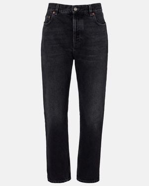 Saint Laurent High-Rise Slim Jeans #90S - Blau