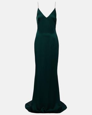 Tom Ford Verziertes Slipdress Aus Satin - Grün