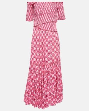 Poupette Soledad Printed Midi Dress - Pink
