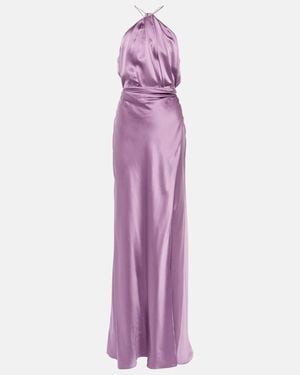 The Sei Asymmetric Silk Gown - Purple