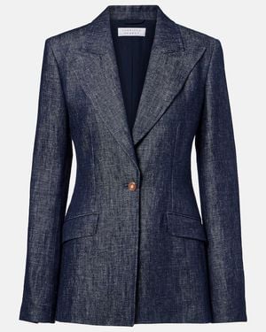 Gabriela Hearst Leiva Linen Blazer - Blue