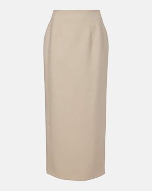 Wardrobe NYC Falda Tubo De Lana - Neutro