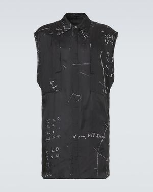 Rick Owens Jumbo Printed Shirt - Black