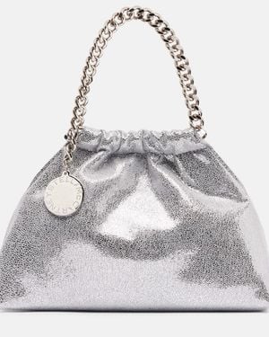 Stella McCartney Falabella Small Metallic Top-Handle Bag - Grey