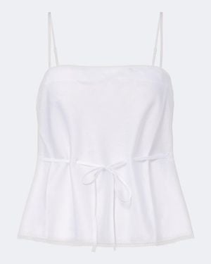 Leset Yoko Cotton Top - White