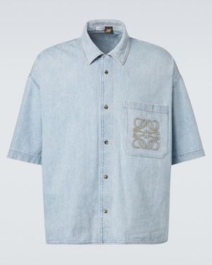 Loewe Paula's Ibiza Anagram Denim Shirt - Blue