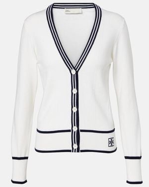 Tory Burch Wool-Blend Cardigan - Gray