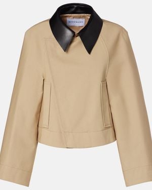 Givenchy Cropped Cotton And Wool Jacket - Natural