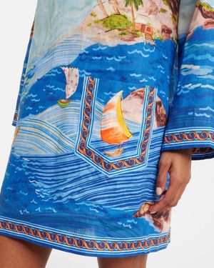chinese dress ladies Alemais Gown in Huckleberry Blue