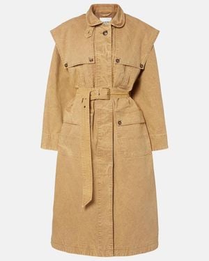 Isabel Marant Michaela Denim Trench Coat - Natural