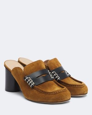 JW Anderson Mules Aus Veloursleder - Braun