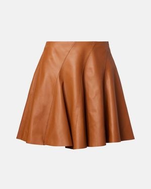 Ralph Lauren Leather Miniskirt - Brown