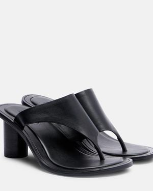 A.Emery Hardie Leather Thong Sandals - Black