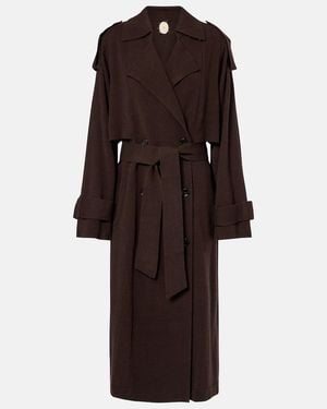 Jardin Des Orangers Wool And Cashmere Trench Coat - Brown