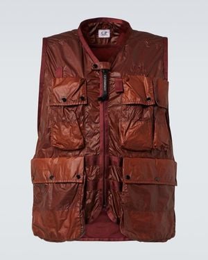 C.P. Company Cs Ii Logo Technical Vest - Brown