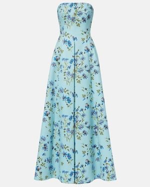 Emilia Wickstead Robe Ragna Aus Faille - Blau