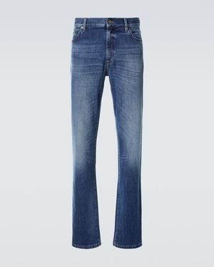 ZEGNA Mid-Rise Skinny Jeans - Blue