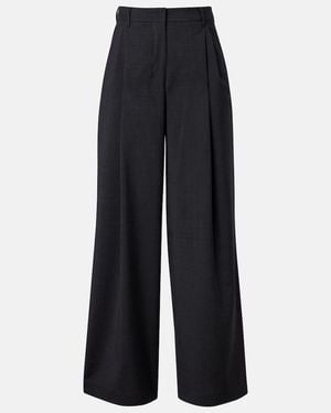 Max Mara Wool Wide-Leg Pants - Blue