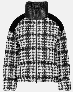 Moncler Erine Checked Puffer Jacket - Black