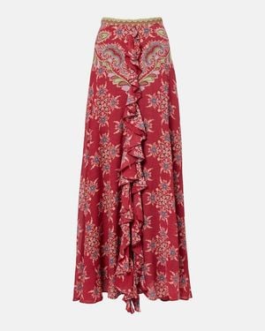 Etro Printed Maxi Skirt - Red