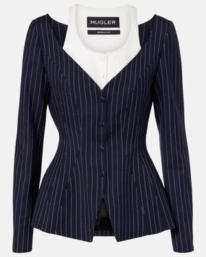 Mugler Jacke Re/Edit Les Salades Aus Wolle - Blau