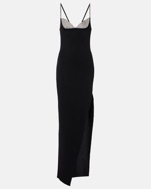 Balmain Dress With Shimmering Crystals - Black