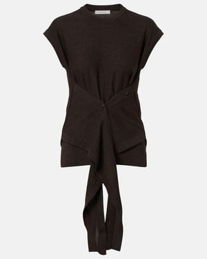 Lemaire Wool-Blend Knitted Top - Black