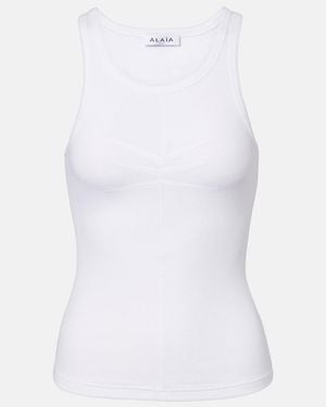 Alaïa Jersey Tank Top - White